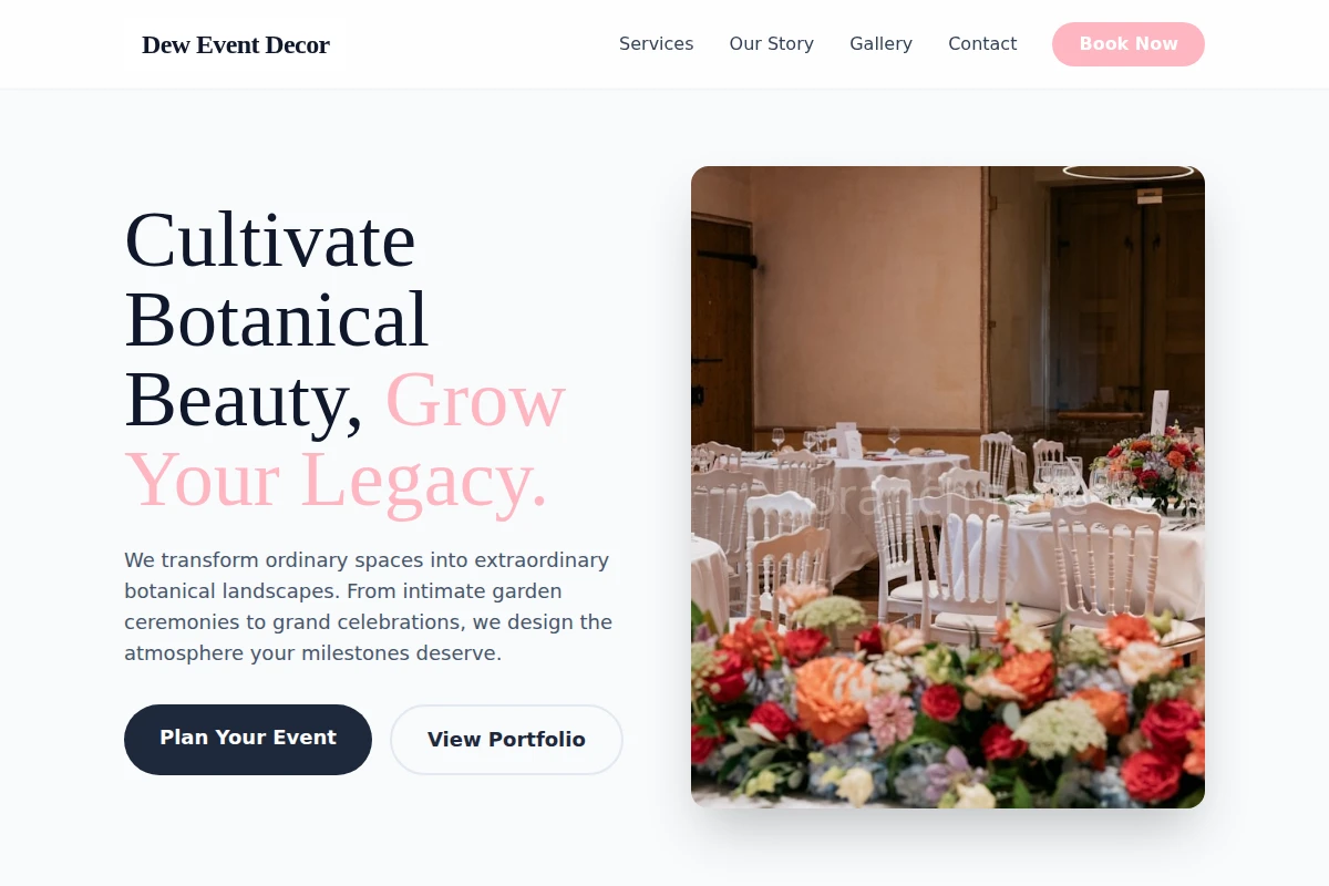 Dew Event Decor